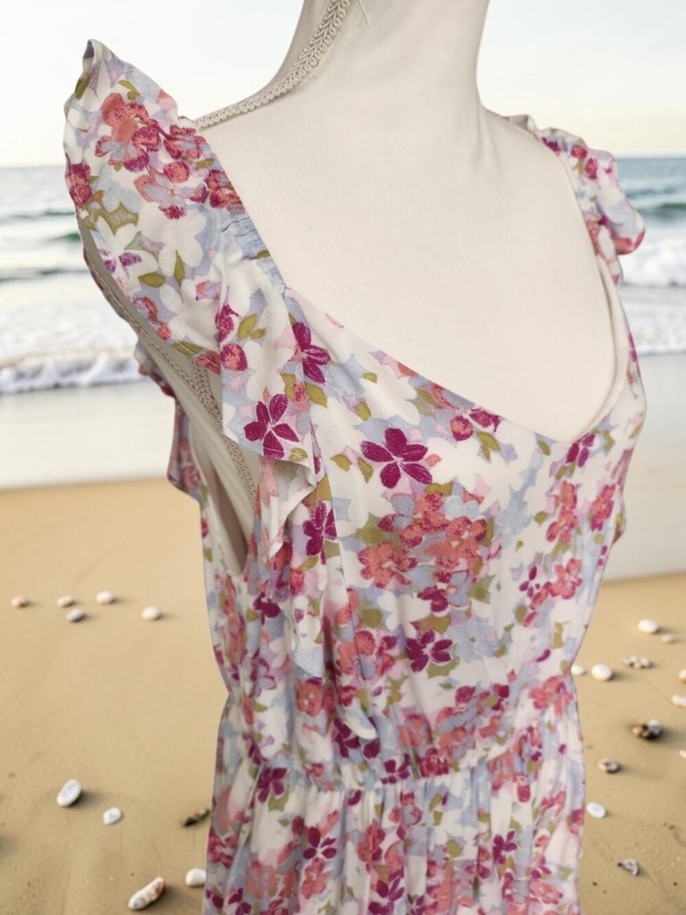 🌸 Emily Wonder Floral Tiered Mini Dress Large NWT 🌸 - Picture 5 of 12